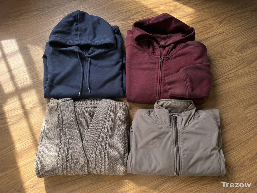 Hoodies, cardigans and a light jacket (M) - 4 pieces