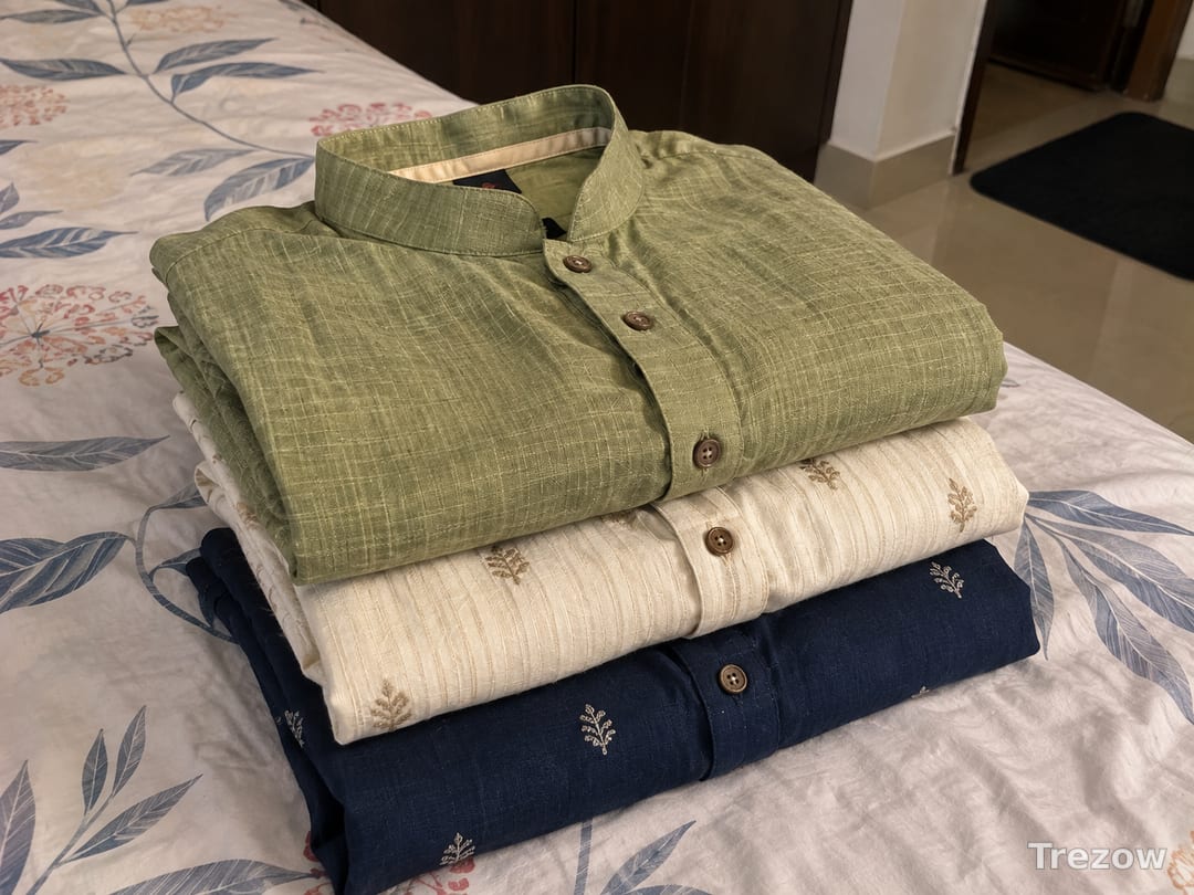 Men's cotton kurtas, size M (3)